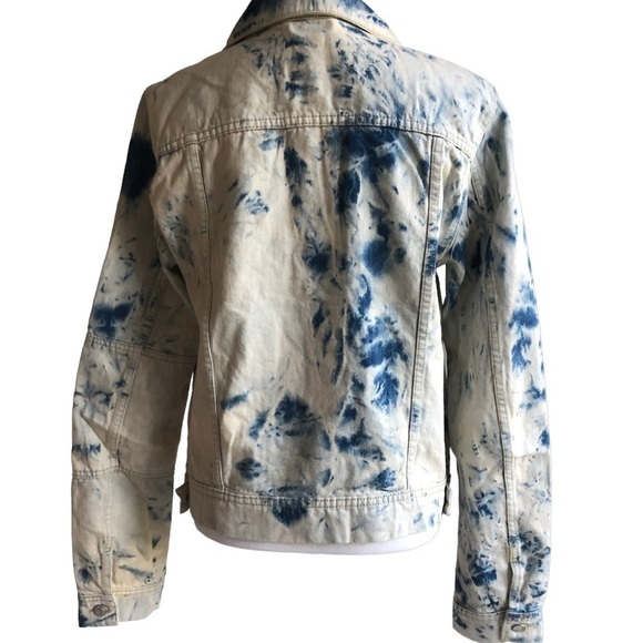 Free People Jones Tie Dye Jean Jacket Large NWT - Picture 12 of 14